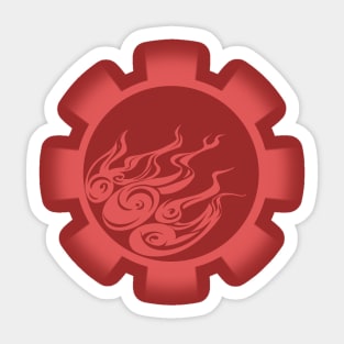 Ōkami flames Sticker